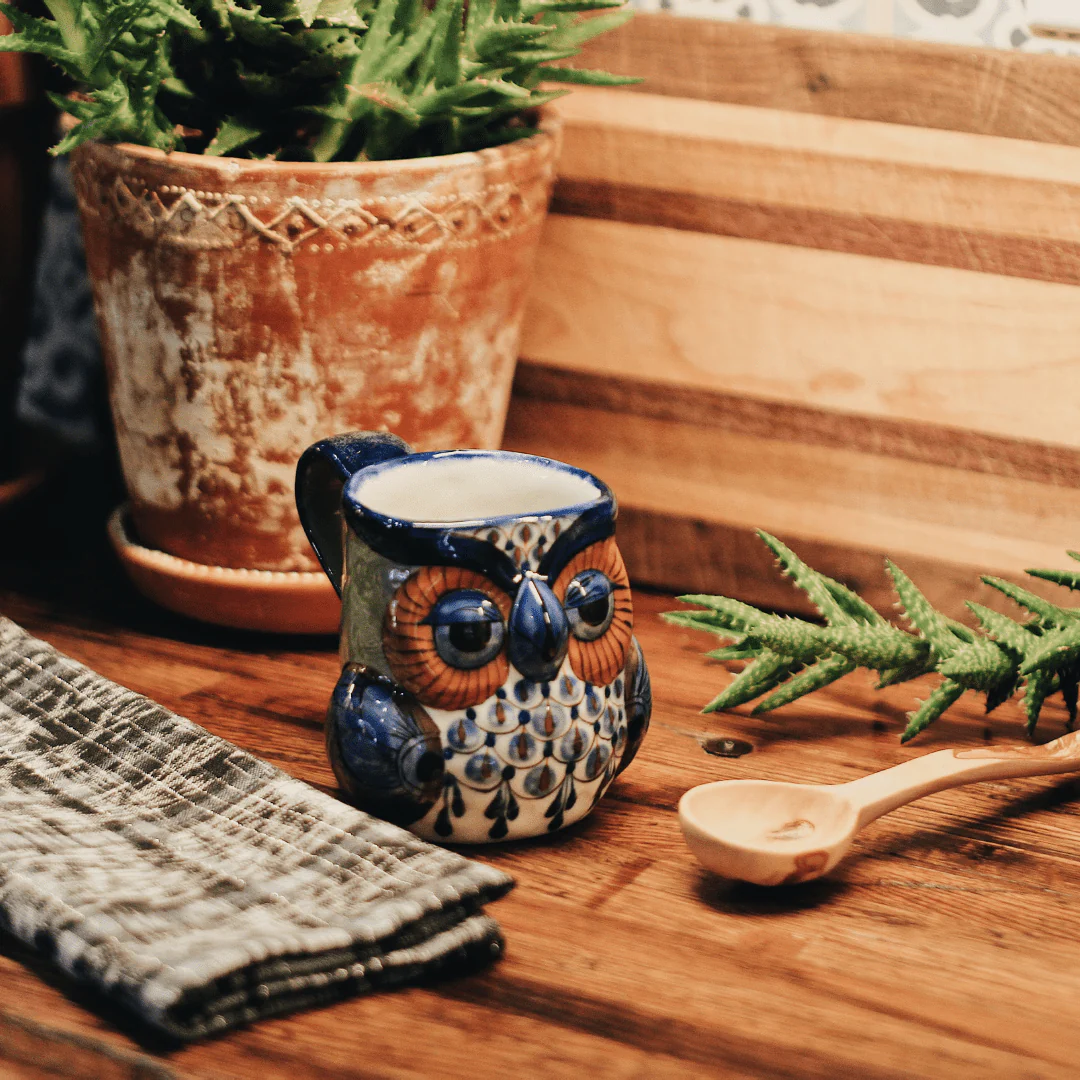 Stoneware Owl Mug by Upavim Crafts - Image 4