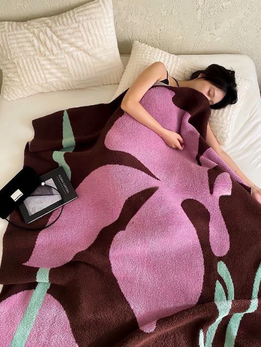 Terracotta Iris Throw Blanket - Warm Thick Earthy Tone Fall Blanket - Image 3