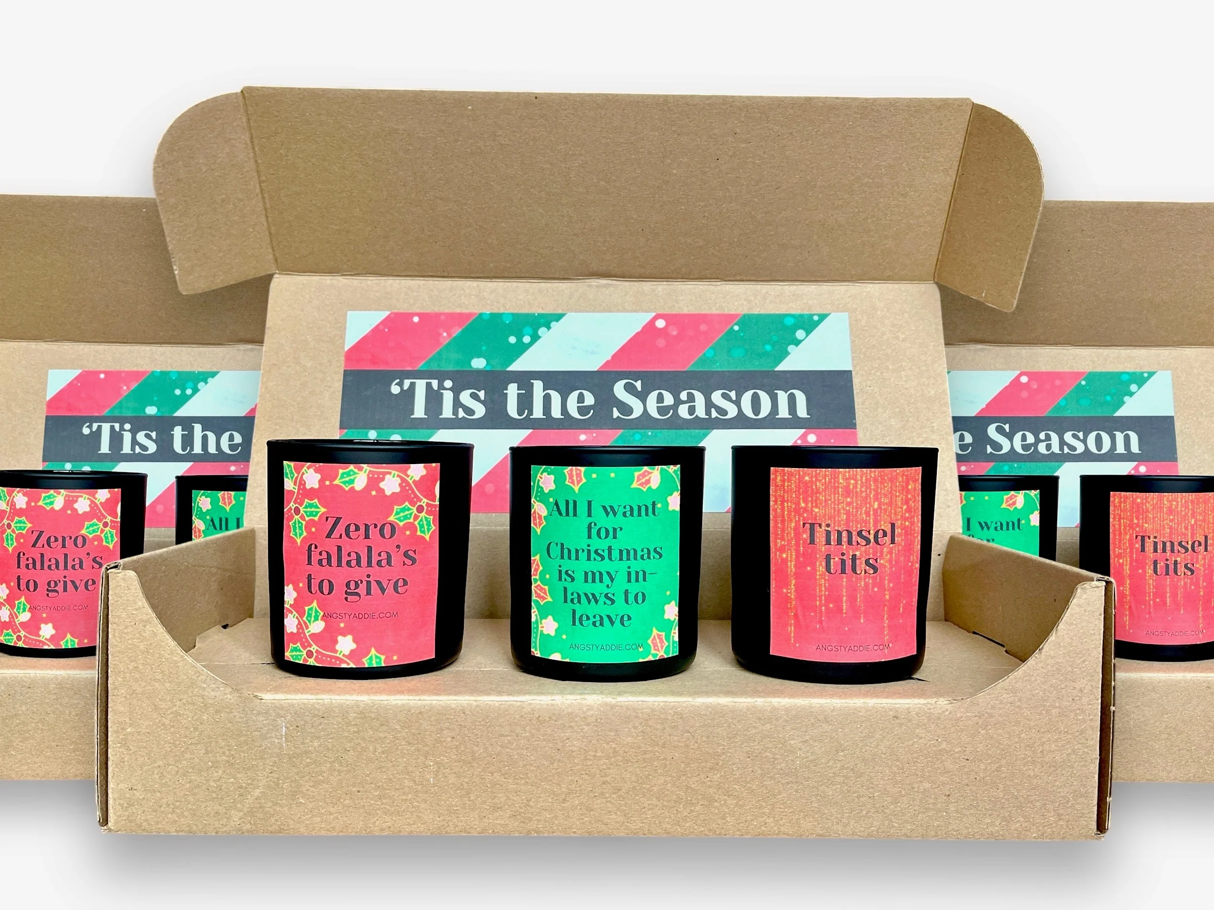 'Tis the Season Holiday Candle Gift Set by Angsty Addie