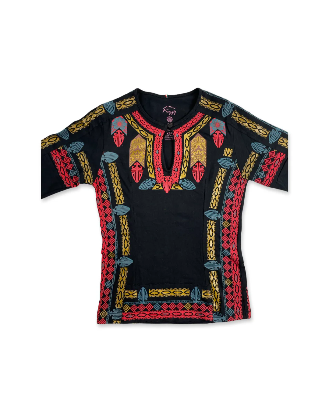 Tribal Design Women's Long Sleeve Shirt, Black - Image 2