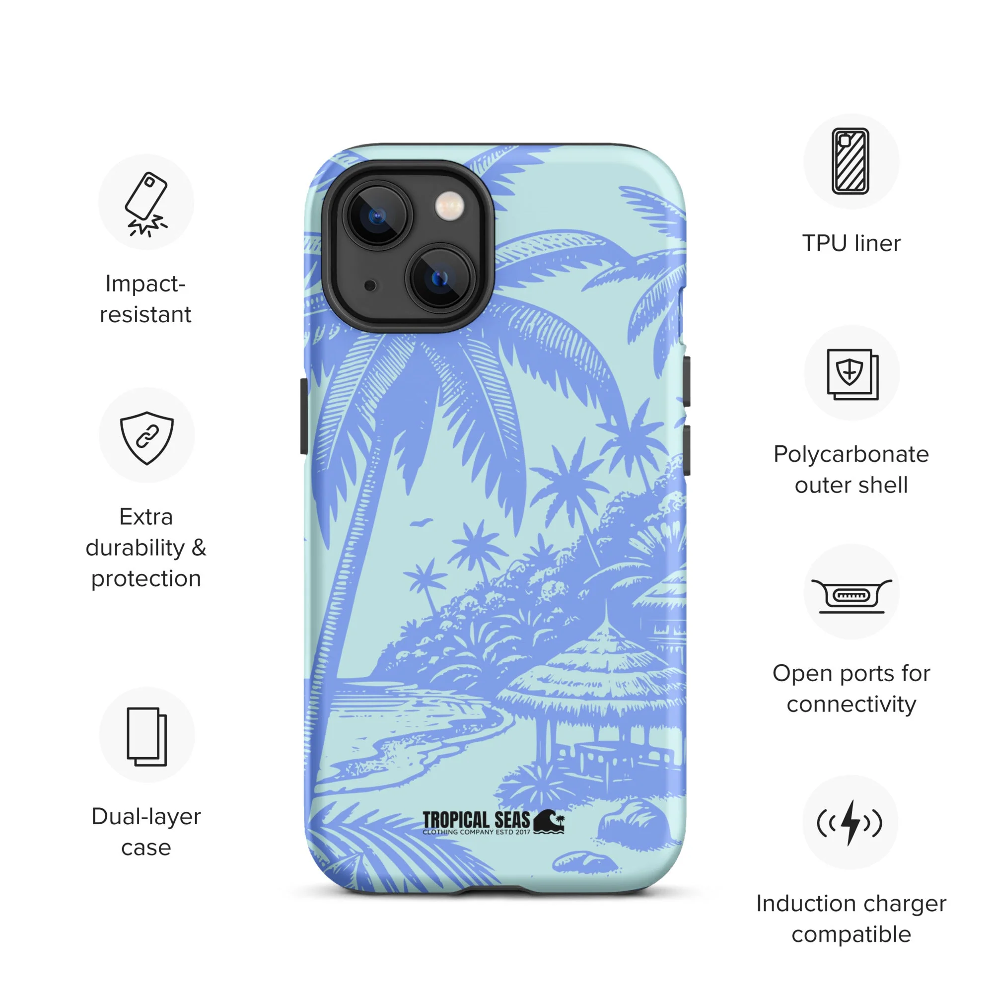 Tropical Island Blues Tough Case for iPhone® - Image 11