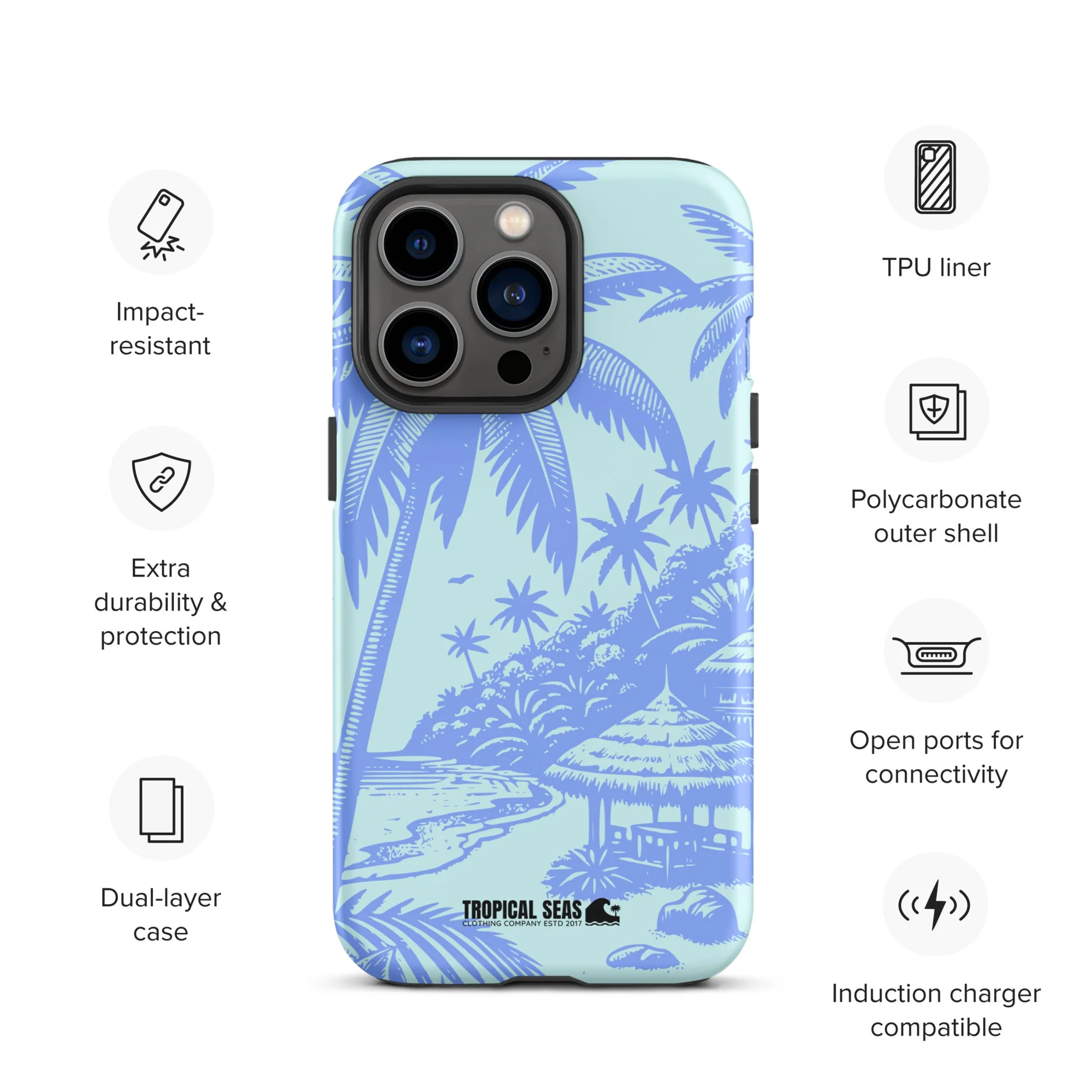 Tropical Island Blues Tough Case for iPhone® - Image 12