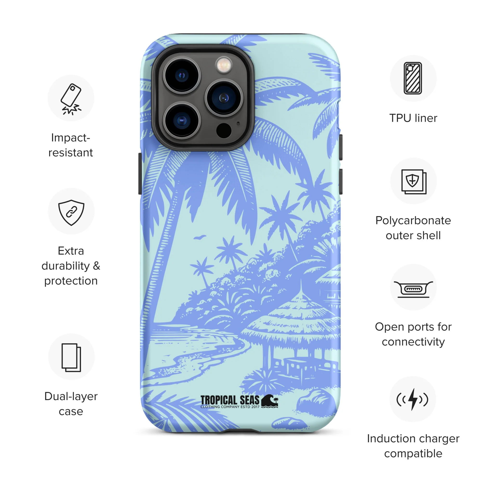 Tropical Island Blues Tough Case for iPhone® - Image 17