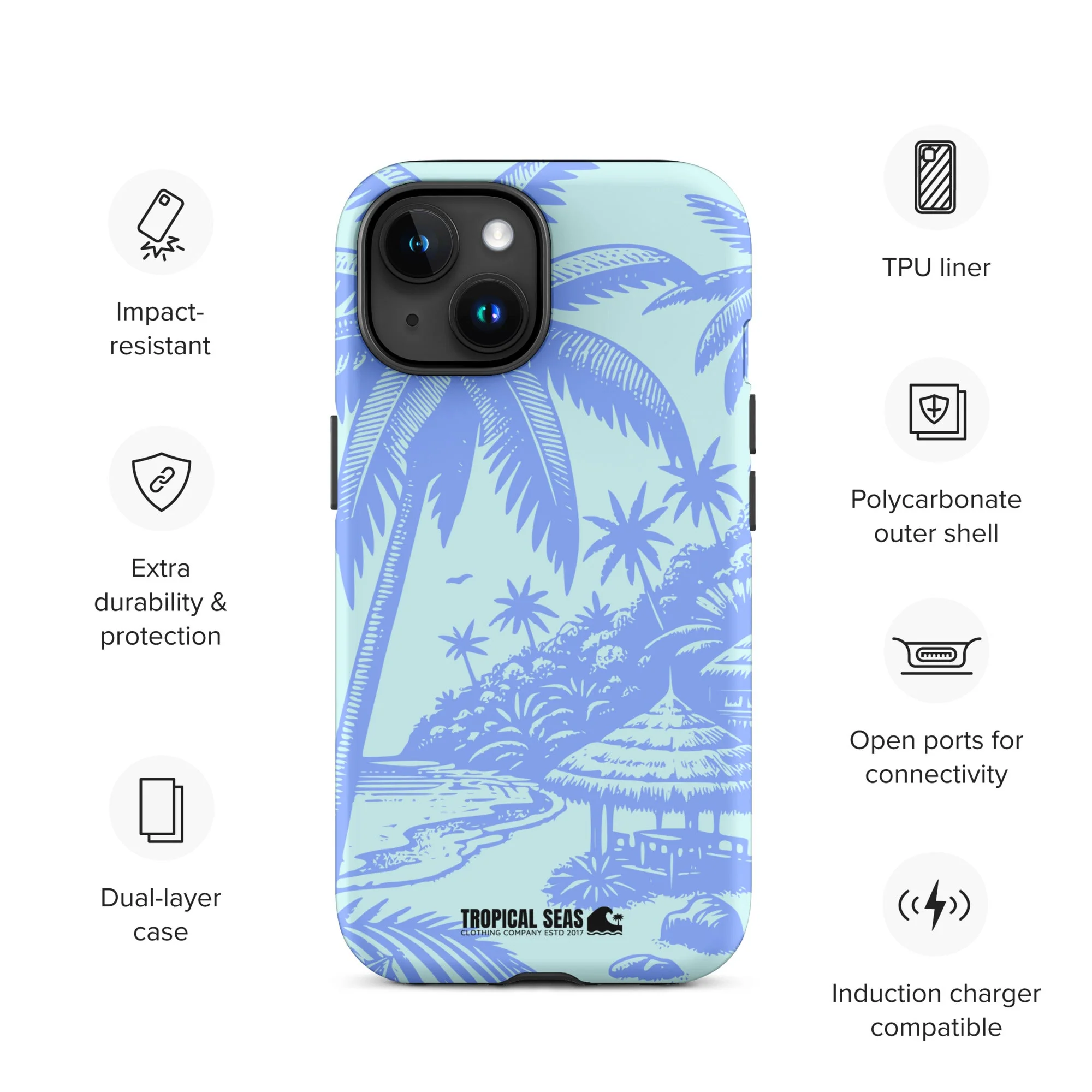 Tropical Island Blues Tough Case for iPhone® - Image 18