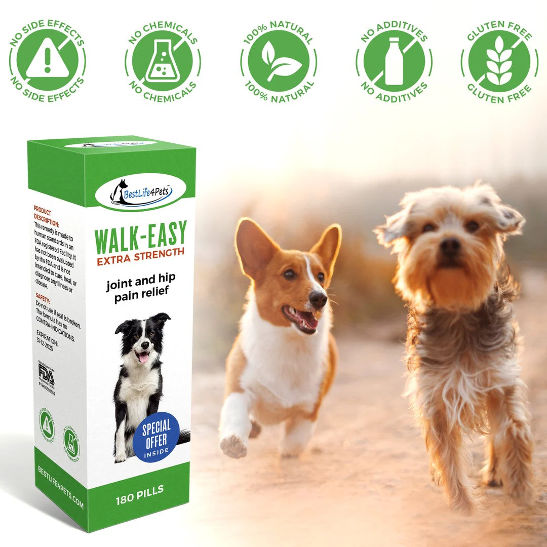 WALK-EASY™ Extra Strength Natural Pain Relief for Dogs - Helps Dog Joint Pain, Arthritis, ACL, Limping and More by BestLife4Pets - Image 6