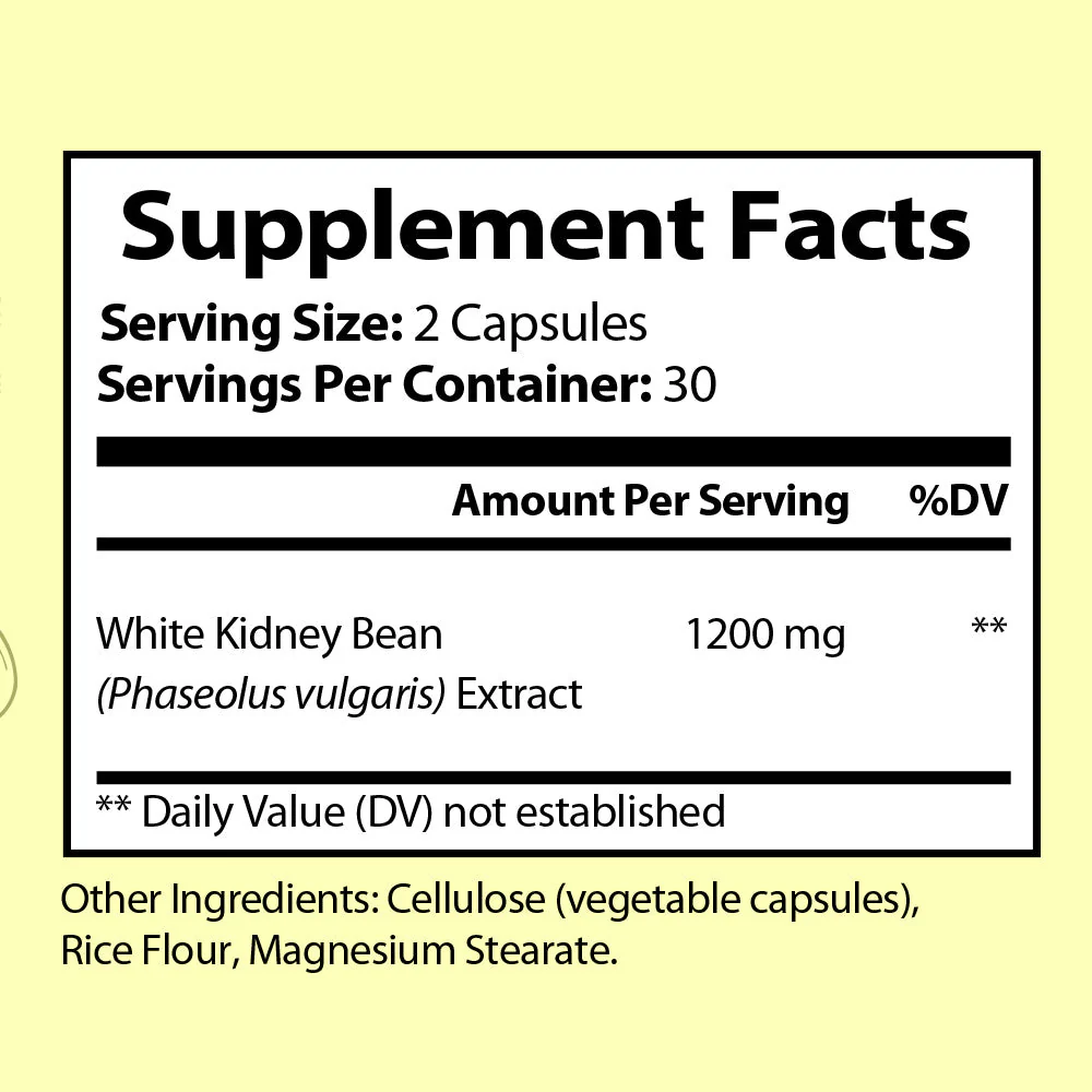 White Kidney Bean Extract Advanced Formula by Vita Organics - Image 2