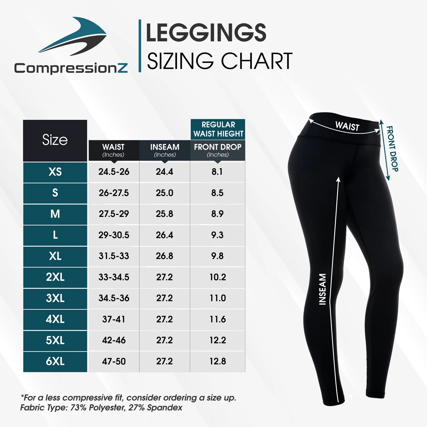 Women's Compression Leggings - Black - Image 9