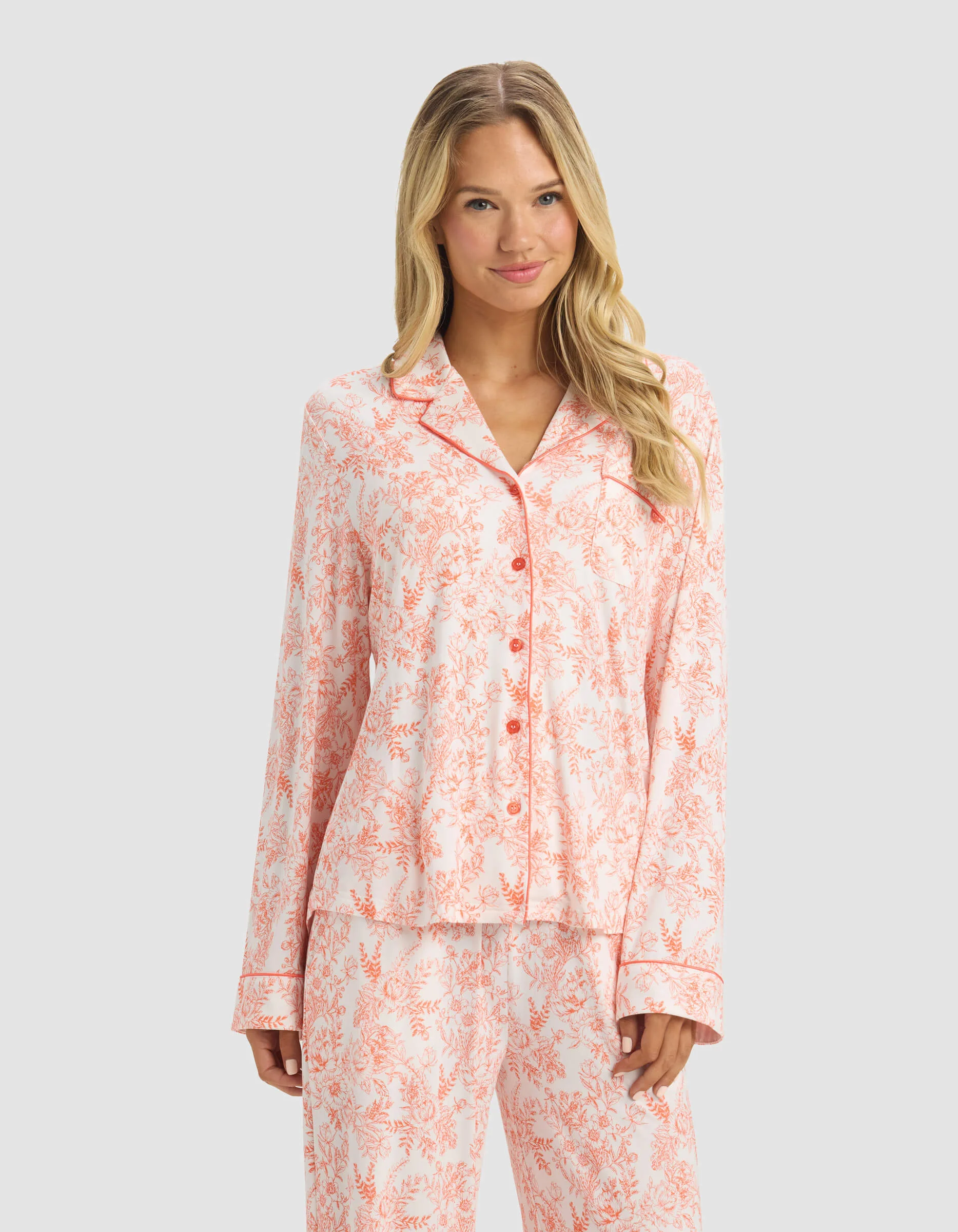 Women's Bamboo Stretch-Knit Long Sleeve Pajama Set - Image 86