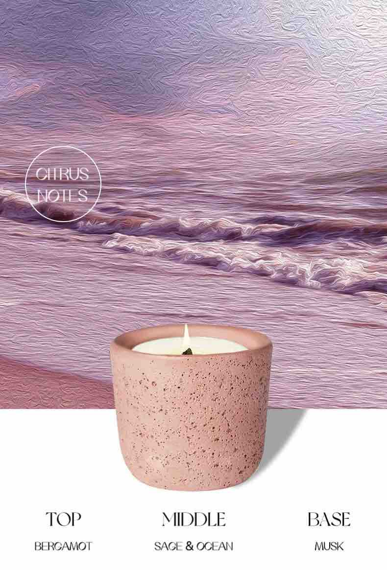 Wood Wick Soy Wax Scented Candle - Breath Of Nature Scented - Alps Pink - Image 3